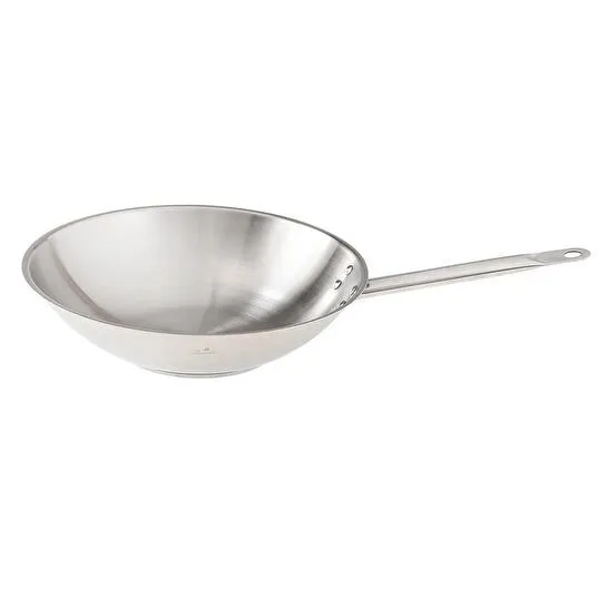 Jumbo Strong Paslanmaz Çelik 28 cm İndüksiyon Tabanlı Wok Tava