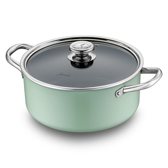 Jumbo Mint Green 7 Parça İndüksiyon Tabanlı Granit Tencere Seti