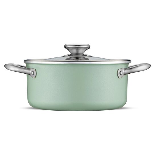 Jumbo Mint Green 7 Parça İndüksiyon Tabanlı Granit Tencere Seti