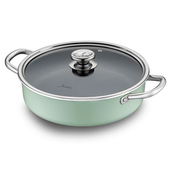 Jumbo Mint Green 7 Parça İndüksiyon Tabanlı Granit Tencere Seti