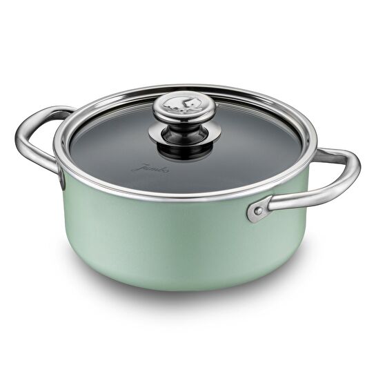 Jumbo Mint Green 7 Parça İndüksiyon Tabanlı Granit Tencere Seti