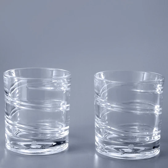 Jumbo Glory Infinite Spin 2'li Çizgili Viski Bardağı 250 ml