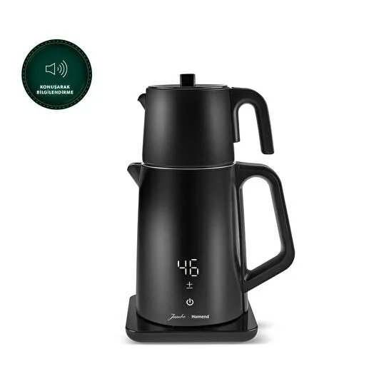 Jumbo x Homend Royaltea Cooltouch 1792H Dokunmatik Çift Duvarlı Paslanmaz Çelik Konuşan Çay Makinesi Wifi ile Kontrol