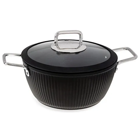 Jumbo Dublin Black İndüksiyon Tabanlı Derin Tencere 24 cm