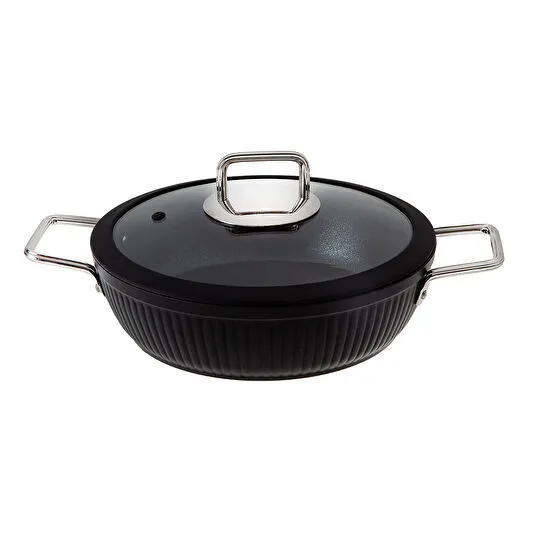 Jumbo Dublin Black İndüksiyon Tabanlı Basık Tencere 26 cm