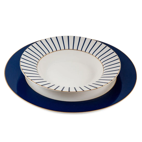 Jumbo Navy 24 Parça 6 Kişilik Yemek Takımı Blue