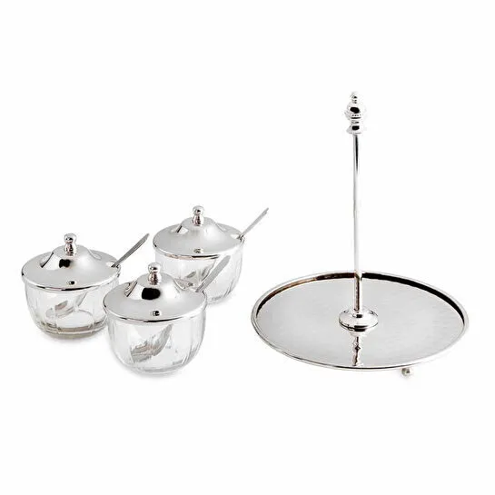 Jumbo Alula Standlı 3'lü Baharat Seti 16,5x16,5x18,5 cm