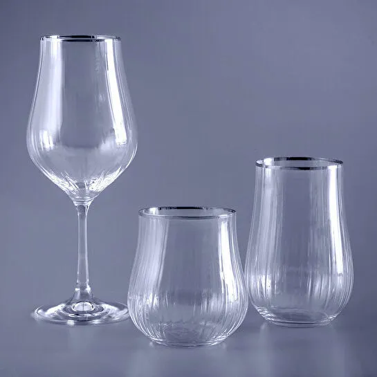 Jumbo Tulipa Platin 6'lı Kadeh 550 ml