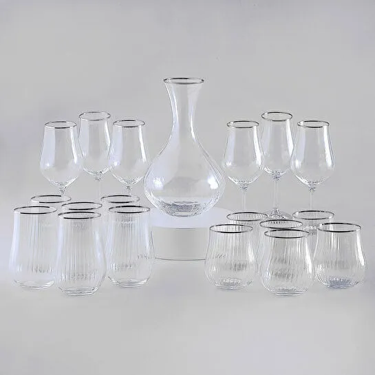 Jumbo Tulipa Platin 6'lı Kadeh 550 ml