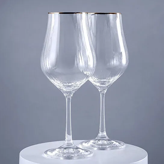 Jumbo Tulipa Platin 6'lı Ayaklı Kadeh 350 ml
