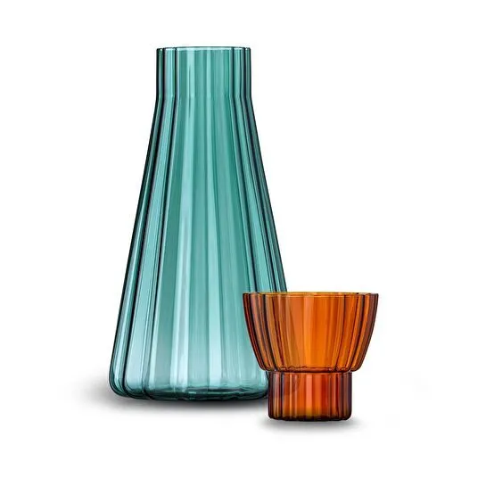 Jumbo Bloom Yeşil-Amber Başucu Sürahisi