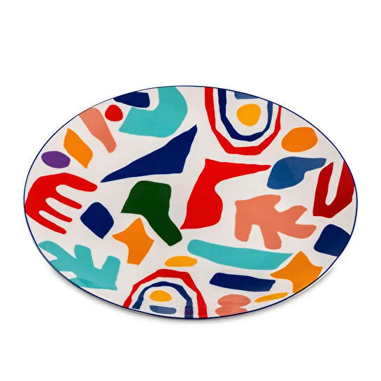 Jumbo Amorphe 4'lü Pasta Tabağı 20 cm