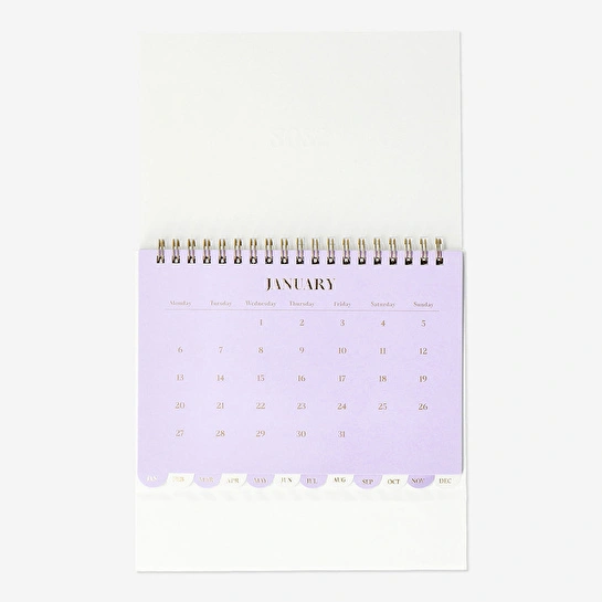 Flying Tiger Copenhagen Beyaz Spiralli 2025 Masa Takvimi