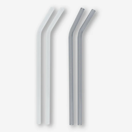 Flying Tiger Copenhagen 4'lü Beyaz Cam Pipet Seti 23 cm