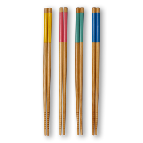 Flying Tiger Copenhagen 4'lü Çok Renkli Bambu Chopstick Seti