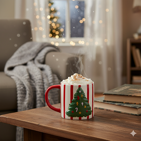 Flying Tiger Copenhagen Kabartmalı Yılbaşı Ağacı Kupa 400 ml