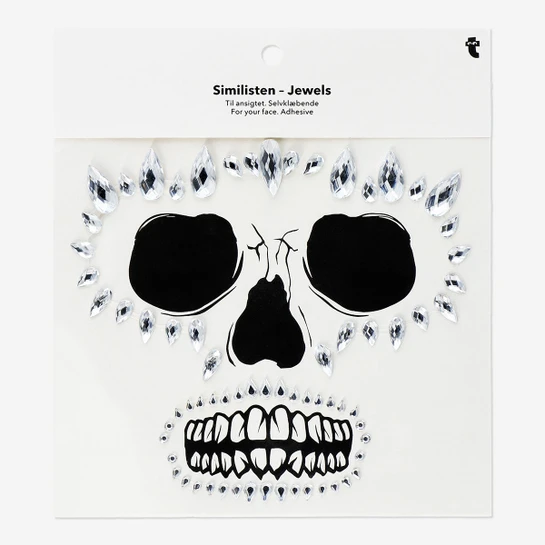 Flying Tiger Copenhagen Işıltılı Gri Yüz Taşı Stickerları