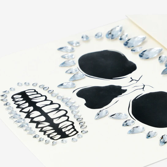 Flying Tiger Copenhagen Işıltılı Gri Yüz Taşı Stickerları