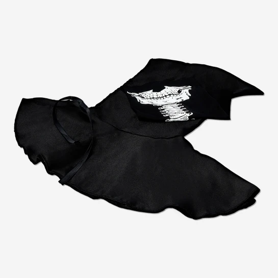 Flying Tiger Copenhagen Siyah Pelerin ve İskeletli Bandana Seti