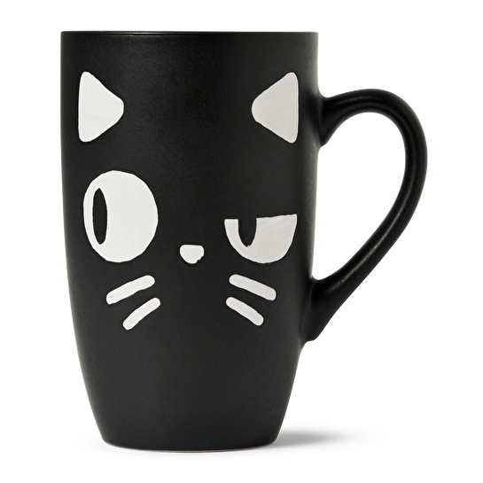 Flying Tiger Copenhagen Kedi Desenli Siyah Kupa