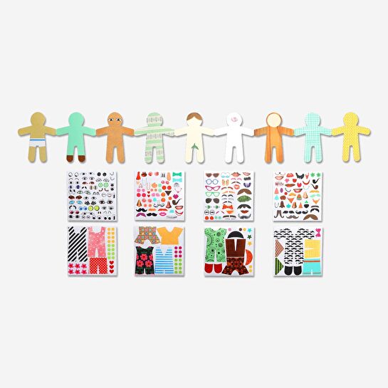 Flying Tiger Copenhagen Kendin Yap Kağıt Bebek ve Sticker Kiti