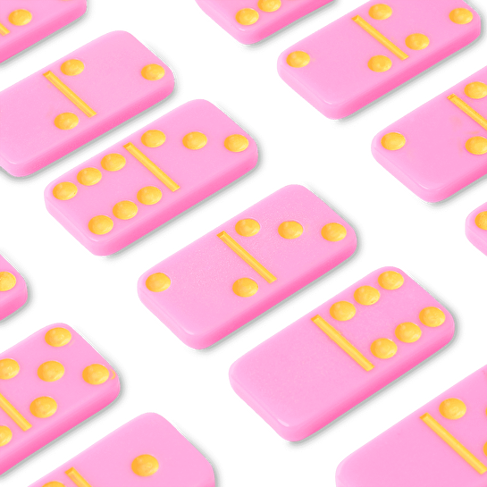 Flying Tiger Copenhagen Kutulu Pembe Domino Seti