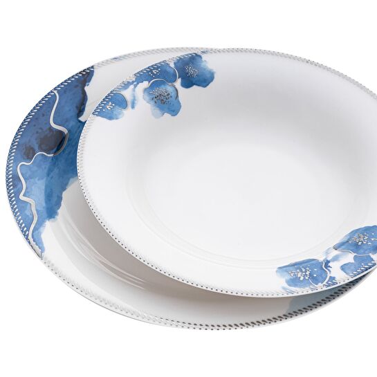 Jumbo Blue Garden 24 Parça 6 Kişilik Yemek Takımı