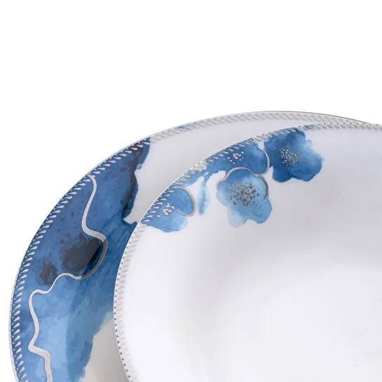 Jumbo Blue Garden 24 Parça 6 Kişilik Yemek Takımı