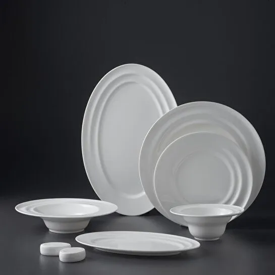 Jumbo Aqua Beyaz 58 Parça 12 Kişilik Yemek Takımı