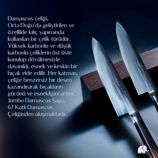 Jumbo Miyaki Damascus Çelik Bıçak 18 cm