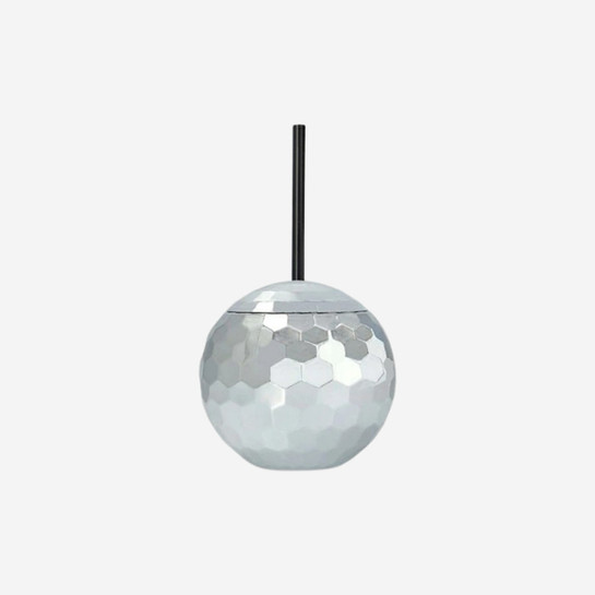 Flying Tiger Copenhagen Disko Topu Şeklinde Pipetli Bardak