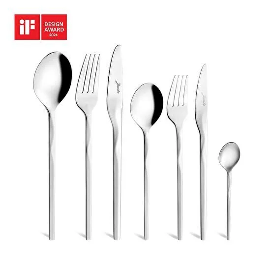Jumbo Fluctus 84 Parça 12 Kişilik Çelik Çatal Kaşık Bıçak Takımı