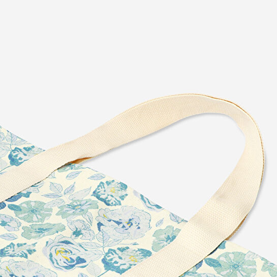 Flying Tiger Copenhagen Mavi Çiçekli Kanvas Çanta