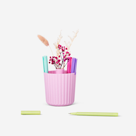 Flying Tiger Copenhagen Pembe Plastik Çok Amaçlı Kalemlik
