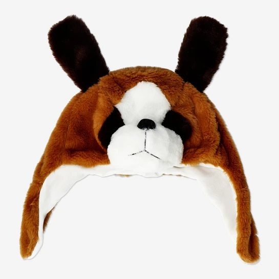 Flying Tiger Copenhagen Kahverengi Köpek Şeklinde Peluş Şapka