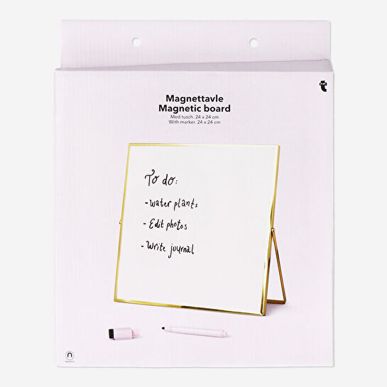 Flying Tiger Copenhagen Gold Çerçeveli Mıknatıslı Yazı Tahtası