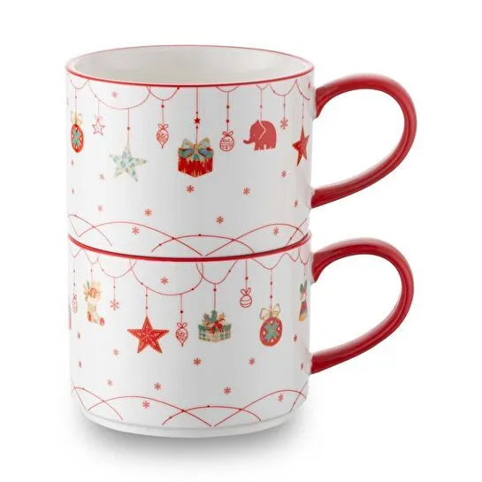 Jumbo New Year Janus Teapot ve 2'li Bardak Seti
