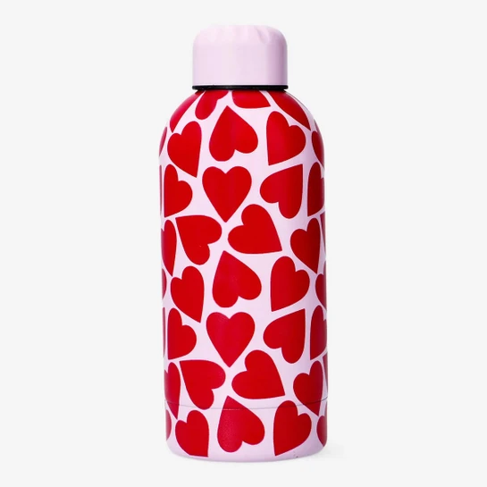 Flying Tiger Copenhagen Kalp Desenli Paslanmaz Çelik Matara 550 ml