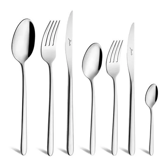 Jumbo 2004 84 Parça 12 Kişilik Çelik Çatal Kaşık Bıçak Takımı