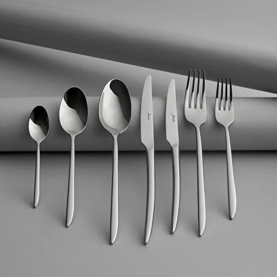 Jumbo 2600 84 Parça 12 Kişilik Çelik Çatal Kaşık Bıçak Takımı