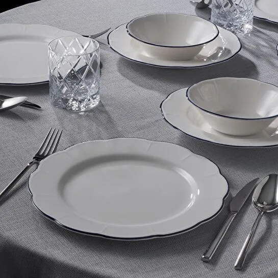 Jumbo Dark Blue Line 18 Parça 6 Kişilik Yemek Takımı