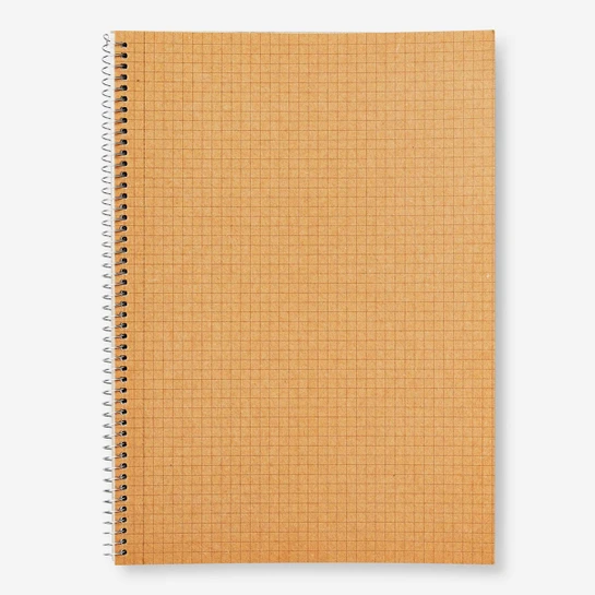 Flying Tiger Copenhagen Spiralli Kareli Kraft Kapaklı Defter A4