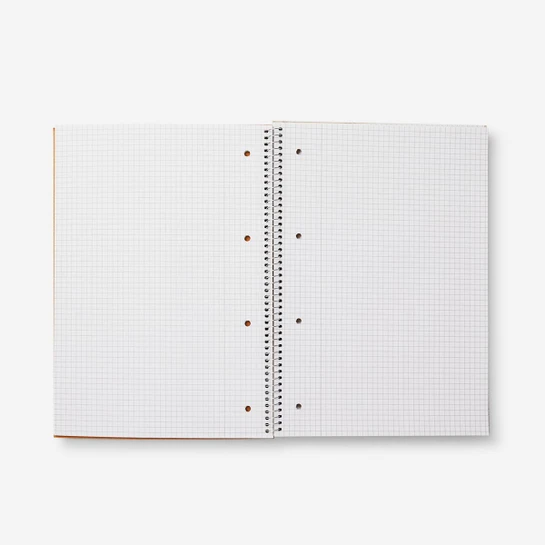 Flying Tiger Copenhagen Spiralli Kareli Kraft Kapaklı Defter A4