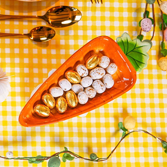 Flying Tiger Copenhagen Turuncu Havuç Şeklinde Büyük Servis Tabağı 27 cm