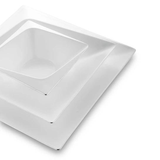 Jumbo Fold Platin 58 Parça 12 Kişilik Kare Yemek Takımı