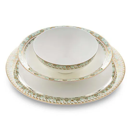 Jumbo Green Glamor 58 Parça 12 Kişilik Yemek Takımı