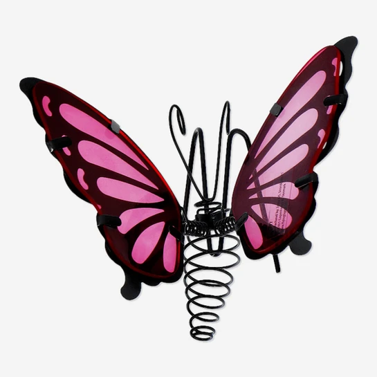 Flying Tiger Copenhagen Pembe Metal Kelebek Şeklinde Saksı Süsü