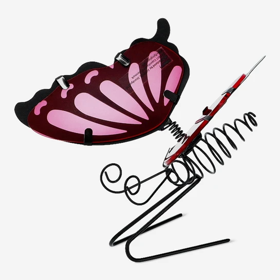 Flying Tiger Copenhagen Pembe Metal Kelebek Şeklinde Saksı Süsü