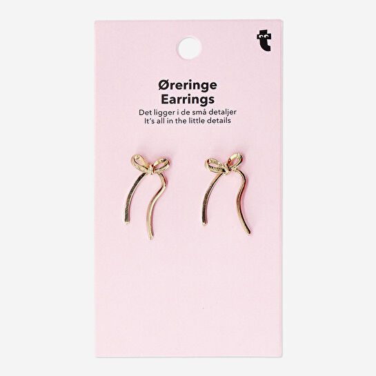 Flying Tiger Copenhagen Büyük Fiyonk Şeklinde Gold Küpe