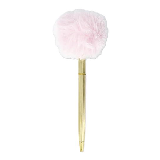Flying Tiger Copenhagen Pembe Ponpon Detaylı Gold Tükenmez Kalem